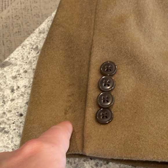 Lauren Ralph Lauren Men's Tan/Beige Long Coat Overcoat 42R Wool/Cashmere/Nylon - Picture 6 of 8